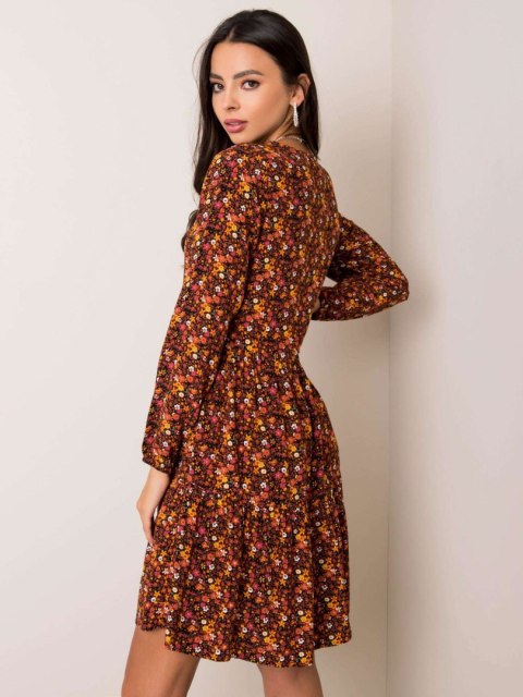 Sukienka D70013Z30211 czarno-beżowy M/L