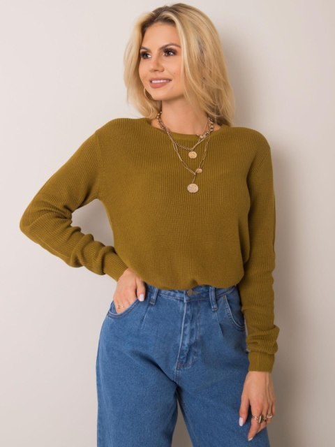 Sweter D93019Z90715A oliwkowy M Sweter D93019Z90715A oliwkowy M