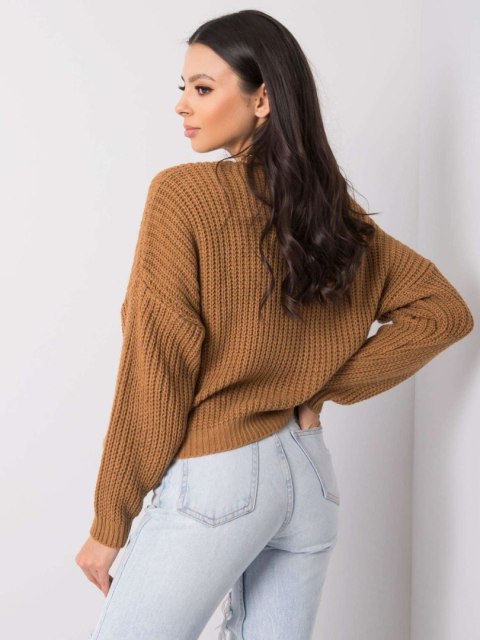 Sweter D93039F90760B jasny brązowy M/L Sweter D93039F90760B jasny brązowy M/L