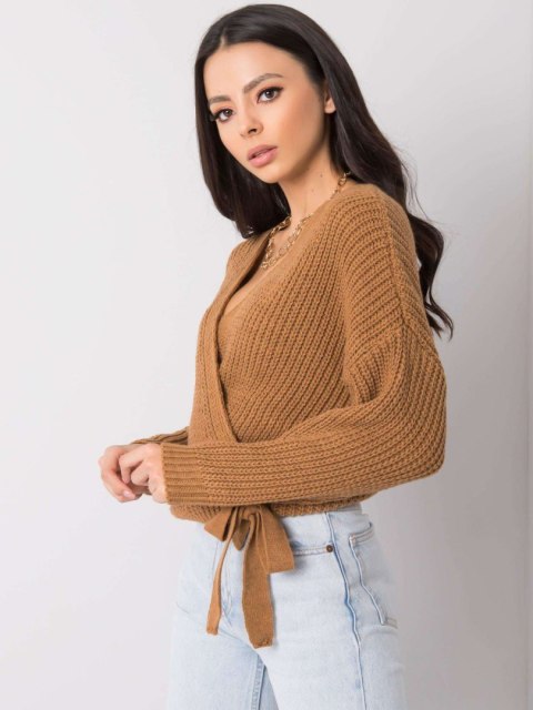 Sweter D93039F90760B jasny brązowy M/L Sweter D93039F90760B jasny brązowy M/L