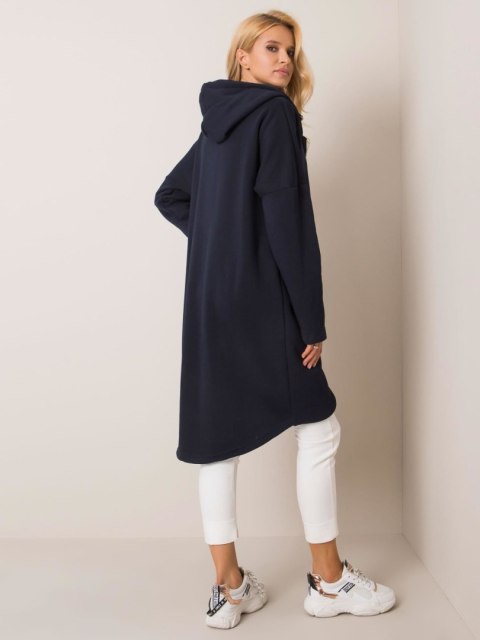 Bluza długa granatowa z kapturem i suwakiem Tina Bluza długa granatowa z kapturem i suwakiem Tina