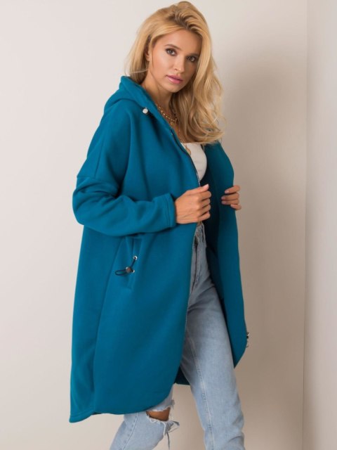 Bluza długa morska z kapturem i suwakiem Tina Bluza długa morska z kapturem i suwakiem Tina