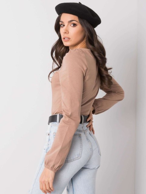 Bluzka TW-BZ-G-082.98 camelowy XL Bluzka TW-BZ-G-082.98 camelowy XL