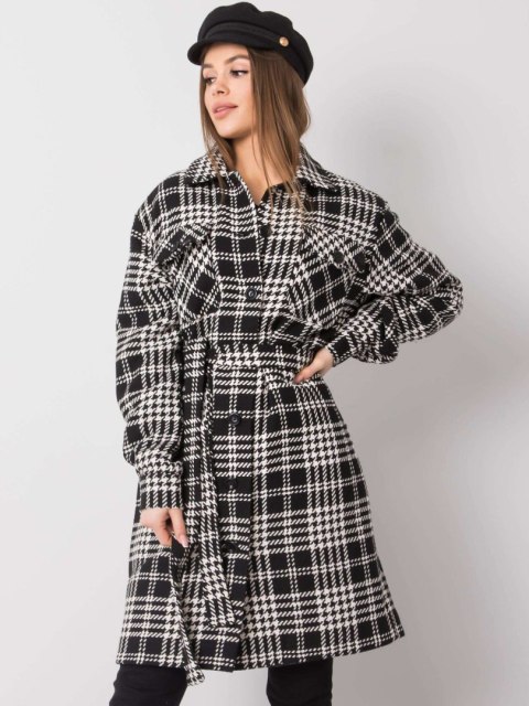 Płaszcz LK-PL-508342-2.68 czarno-biały 42 Płaszcz LK-PL-508342-2.68 czarno-biały 42