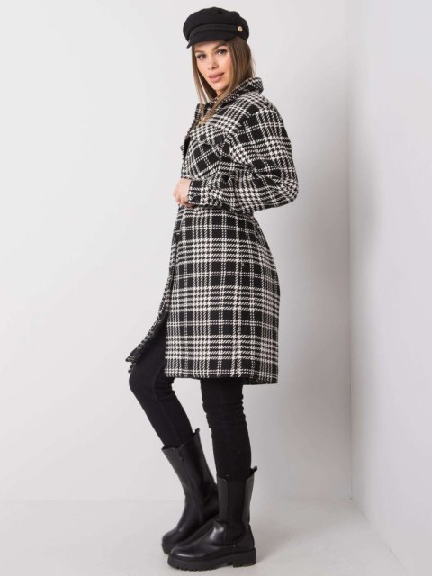 Płaszcz LK-PL-508342-2.68 czarno-biały 42 Płaszcz LK-PL-508342-2.68 czarno-biały 42