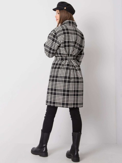 Płaszcz LK-PL-508342-2.68 czarno-biały 42 Płaszcz LK-PL-508342-2.68 czarno-biały 42