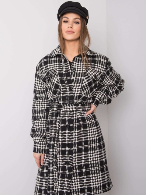 Płaszcz LK-PL-508342-2.68 czarno-biały 42 Płaszcz LK-PL-508342-2.68 czarno-biały 42