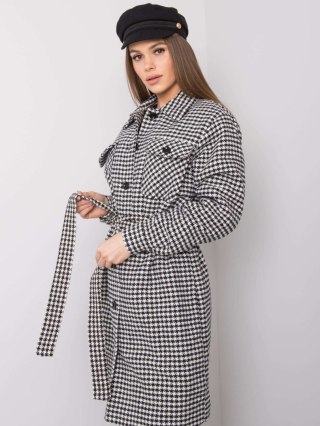 Płaszcz LK-PL-508342.98P biało-czarny 42