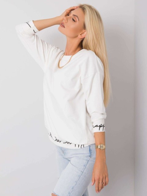 Bluza z napisami, rekaw 3/4 Charliza ecru Bluza z napisami, rekaw 3/4 Charliza ecru