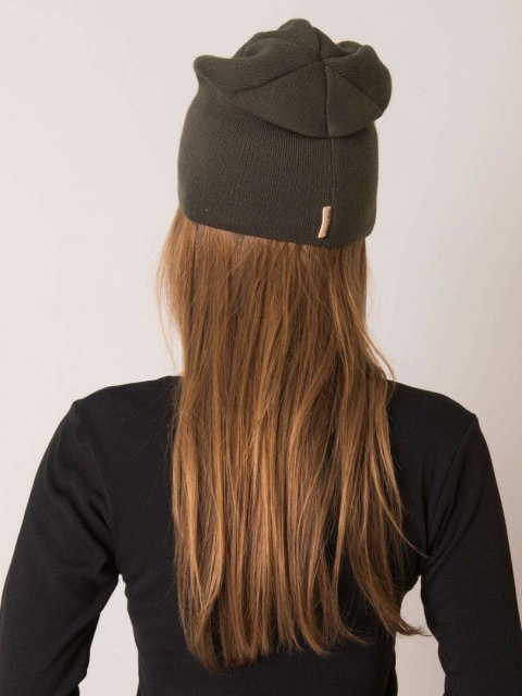 Czapka khaki basic gładka akrylowa Rue Paris Czapka khaki basic gładka akrylowa Rue Paris