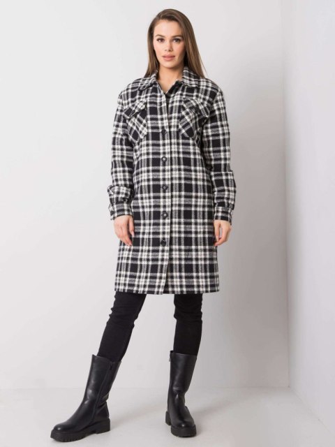 Płaszcz LK-PL-508342-1.67 czarno-biały 36 Płaszcz LK-PL-508342-1.67 czarno-biały 36