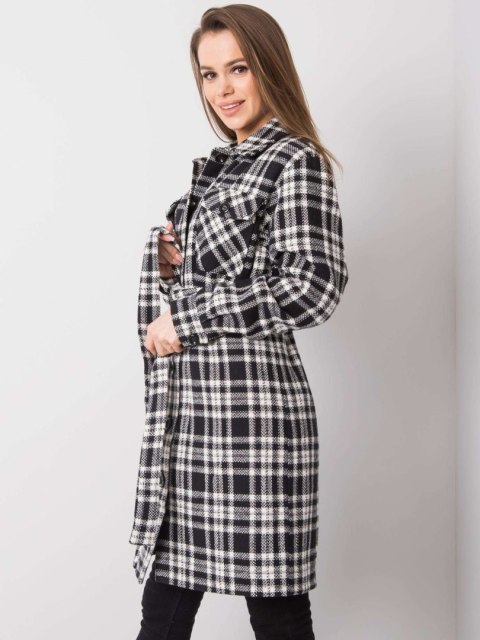 Płaszcz LK-PL-508342-1.67 czarno-biały 38 Płaszcz LK-PL-508342-1.67 czarno-biały 38