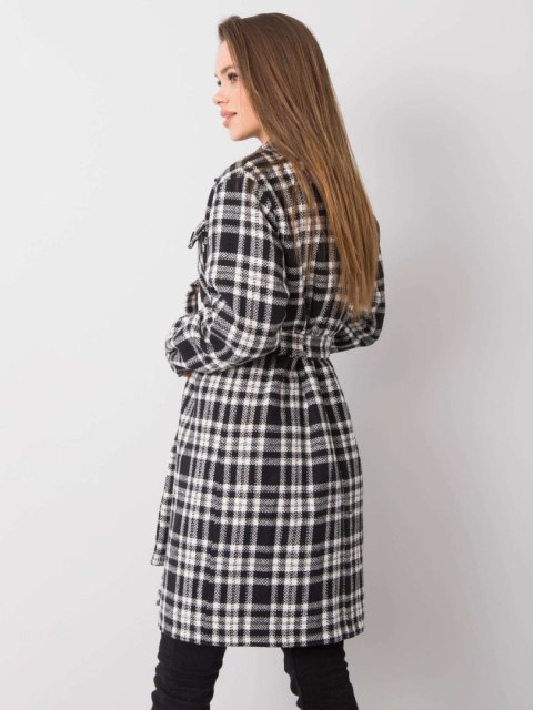 Płaszcz LK-PL-508342-1.67 czarno-biały 38 Płaszcz LK-PL-508342-1.67 czarno-biały 38