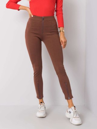 Spodnie 269-SP-0550.05 ciemny brązowy L