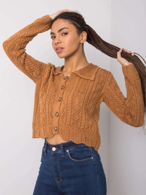 Sweter 269-SW-16511.29 jasny brązowy