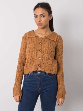 Sweter 269-SW-16511.29 jasny brązowy