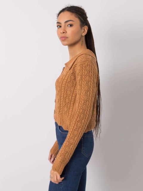 Sweter 269-SW-16511.29 jasny brązowy