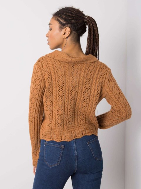 Sweter 269-SW-16511.29 jasny brązowy