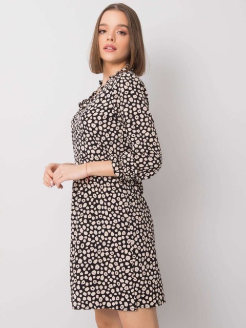 Sukienka WN-SK-R817.66 czarno-beżowy XL Sukienka WN-SK-R817.66 czarno-beżowy XL
