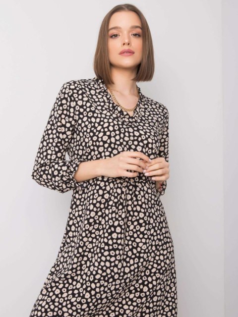 Sukienka WN-SK-R817.66 czarno-beżowy XL Sukienka WN-SK-R817.66 czarno-beżowy XL