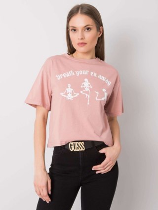 T-shirt 157-TS-0086.60P jasny różowy M