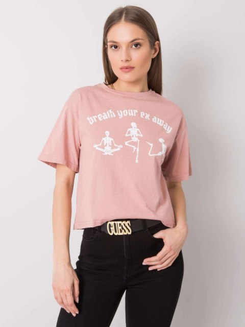 T-shirt 157-TS-0086.60P jasny różowy M