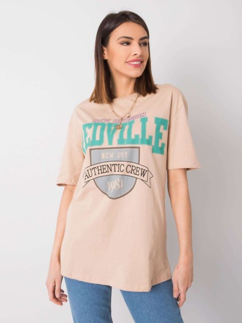 T-shirt 327-TS-6390.69 beżowy S T-shirt 327-TS-6390.69 beżowy S