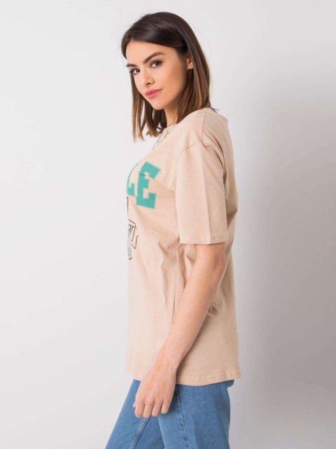 T-shirt 327-TS-6390.69 beżowy S T-shirt 327-TS-6390.69 beżowy S