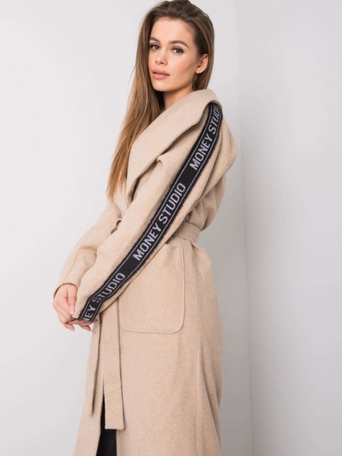Płaszcz LK-PL-508316.95P beżowy 40 Płaszcz LK-PL-508316.95P beżowy 40