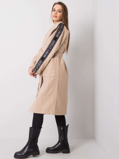 Płaszcz LK-PL-508316.95P beżowy 40 Płaszcz LK-PL-508316.95P beżowy 40