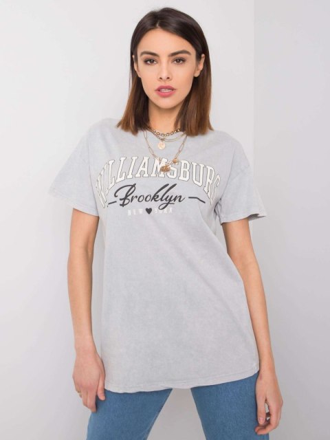 T-shirt 157-TS-4158.52P jasny szary S T-shirt 157-TS-4158.52P jasny szary S