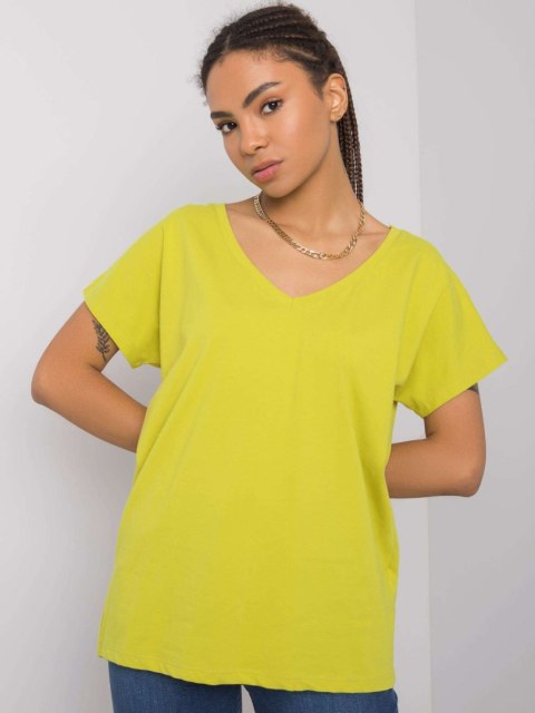 T-shirt RV-TS-4832.40P limonkowy XS