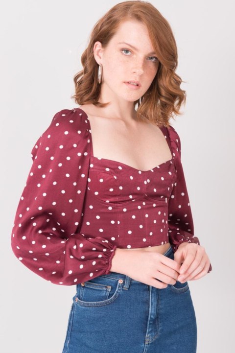 Bluzka 15814 bordowy M Bluzka 15814 bordowy M