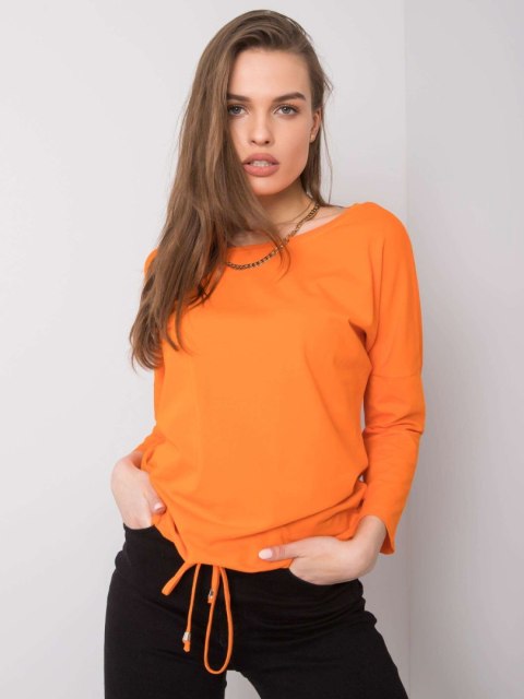 Bluzka bawełniana basic Fiona pomarańczowa Bluzka bawełniana basic Fiona pomarańczowa