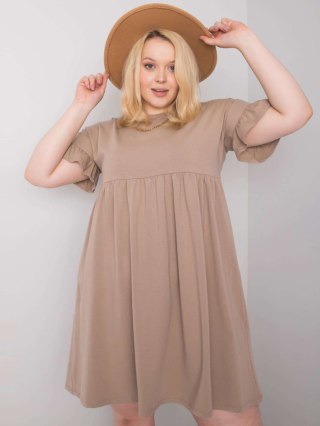 Sukienka RV-SK-6335.68 ciemny bezowy 2XL