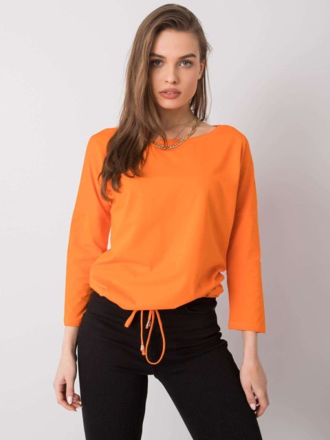Bluzka bawełniana basic Fiona pomarańczowa Bluzka bawełniana basic Fiona pomarańczowa
