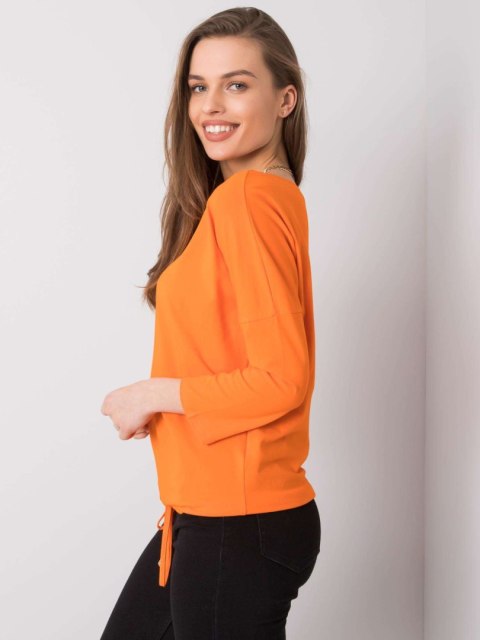 Bluzka bawełniana basic Fiona pomarańczowa Bluzka bawełniana basic Fiona pomarańczowa
