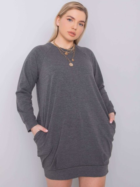 Sukienka RV-SK-6296.99 ciemny szary 4XL