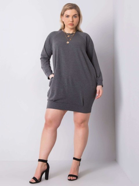 Sukienka RV-SK-6296.99 ciemny szary 4XL