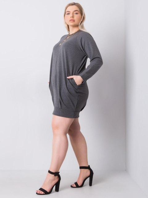 Sukienka RV-SK-6296.99 ciemny szary 4XL