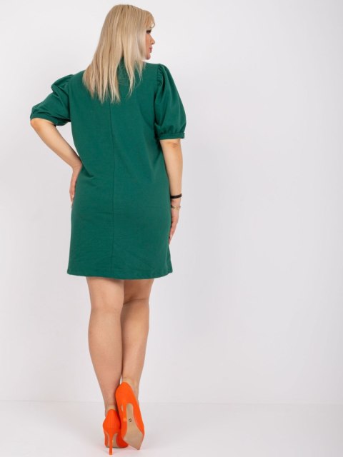 Sukienka RV-SK-6319.65 ciemny zielony 2XL