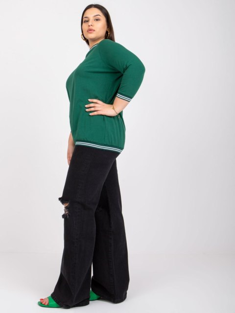 Bluzka RV-BZ-6640.86 ciemny zielony 4XL