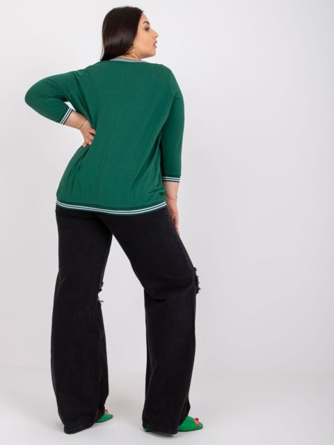 Bluzka RV-BZ-6640.86 ciemny zielony 4XL