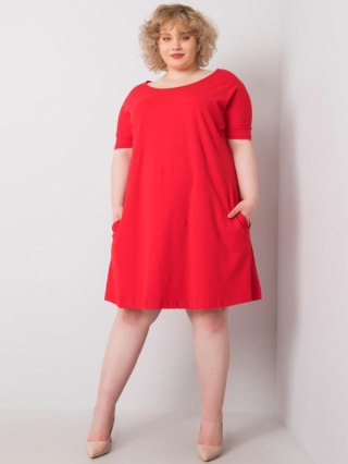 Sukienka RV-SK-6639.02X czerwony 2XL