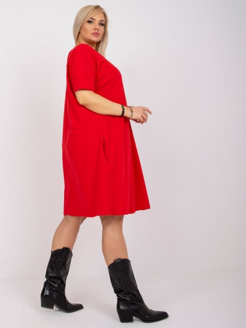 Sukienka RV-SK-6639.02X czerwony 2XL