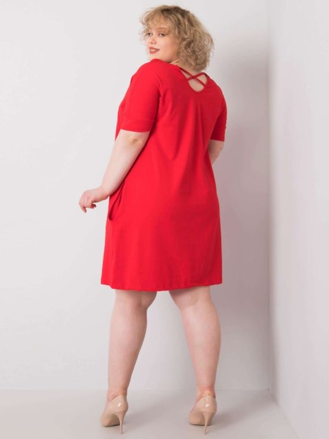 Sukienka RV-SK-6639.02X czerwony 2XL