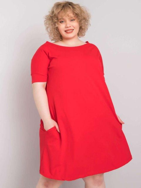 Sukienka RV-SK-6639.02X czerwony 2XL