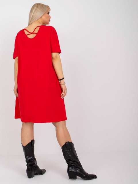 Sukienka RV-SK-6639.02X czerwony 2XL