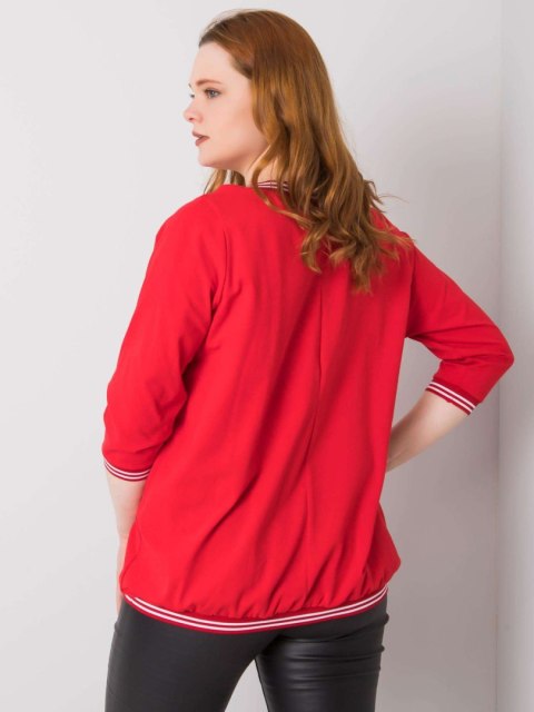 Bluzka RV-BZ-6640.86 czerwony 4XL Bluzka RV-BZ-6640.86 czerwony 4XL