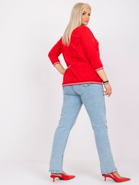 Bluzka RV-BZ-6640.86 czerwony 4XL Bluzka RV-BZ-6640.86 czerwony 4XL